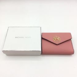 ◎◎ MICHAEL KORS マイケルコース 財布 三つ折り CARMEN トライフォールド ミディアム ウォレット   34S1GNME6L ピンク Aランク