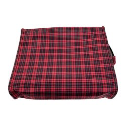 ◎◎ Christian Dior クリスチャンディオール ポーチ チェック柄 トロッター 50-MA-0189 レッド×ブラック x ブラック Bランク