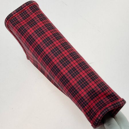  Christian Dior クリスチャンディオール ポーチ チェック柄 トロッター 50-MA-0189 レッド×ブラック x ブラック