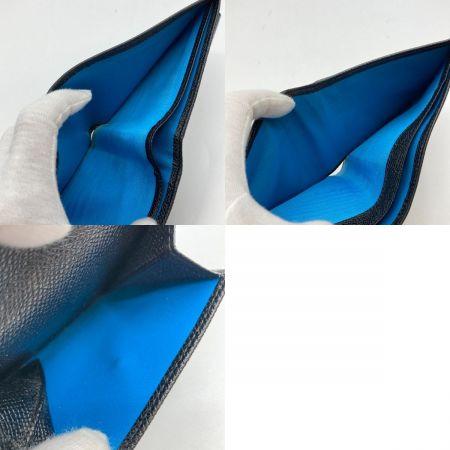  BVLGARI ブルガリ ブルガリ・ブルガリ マン 2つ折り財布 メンズ 財布 30396 ブラック x ロイヤルブルー