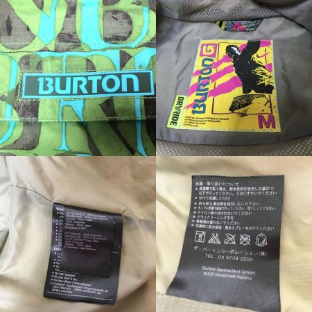  BURTON バートン ウィンター用品　スノーボードウェア上下セット　SIZE M 総柄 ズボン裏地剥がれ汚れあり
