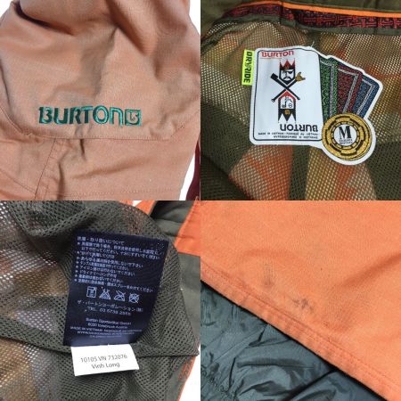  BURTON バートン ウィンター用品　スノーボードウェア上下セット　SIZE M 総柄 ズボン裏地剥がれ汚れあり