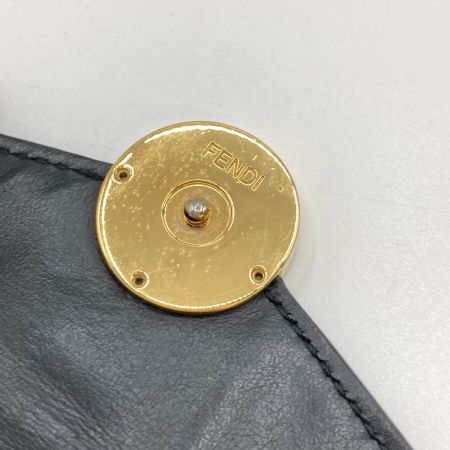  FENDI フェンディ 三つ折り財布 ミニ財布 F is Fendi FFロゴ エンボス ズッカ柄 8M0395･A659 MAYA/BLACK