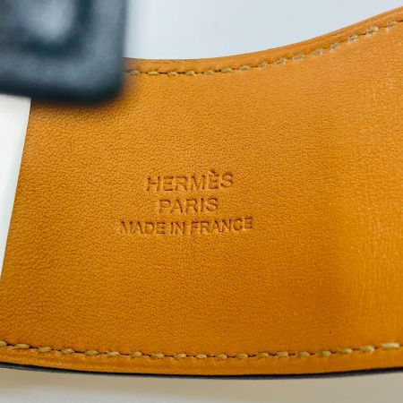  HERMES エルメス コリエドシアン レザー バングル 箱・布袋付 ブラック