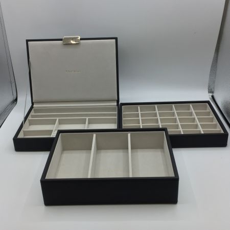  STACKERS LONDON スタッカーズロンドン　 ジュエリーボックス 3段セット アクセサリーケース 宝石箱  ブラック