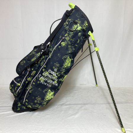 OUUL スタンドバッグ キャディバッグ 8.5型 4分割 1.3kg ブラック×グリーン