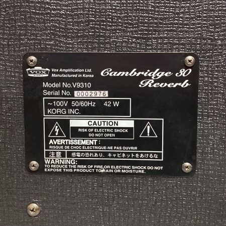  VOX ヴォックス V9310 Cambridge30 Reverb リバーブ ギターアンプ  V9310