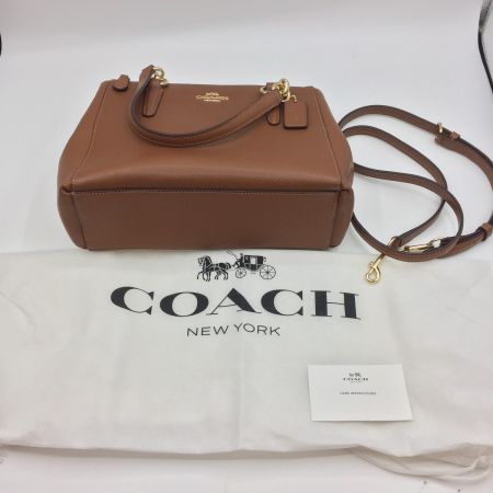  COACH コーチ F36704 2WAY ハンドバッグ レザー レディース  F36704 ブラウン 中古品