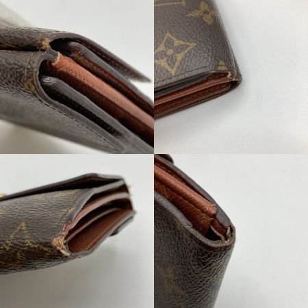  LOUIS VUITTON ルイヴィトン モノグラム ポルトモネビエカルトクレディ 3つ折り財布 財布 M61652 ブラウン