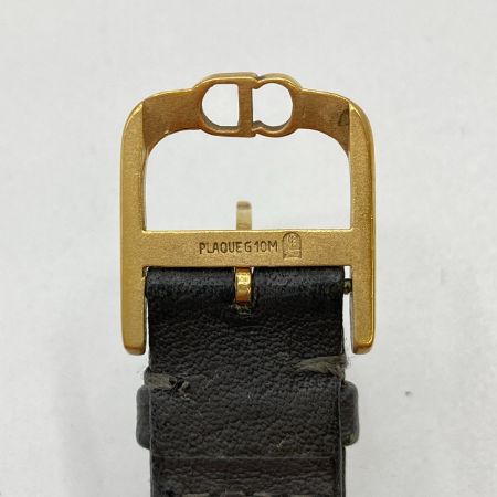  Christian Dior クリスチャンディオール アナログ 腕時計 クォーツ ベルト社外 39 14 01 ブラック