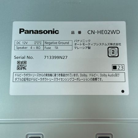  Panasonic パナソニック カーナビ ストラーダ 200ｍｍワイド CN-HE02WD