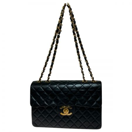  CHANEL シャネル デカマトラッセ 34 チェーンショルダー ショルダーバッグ A47600 ブラック ギャランティーカード無