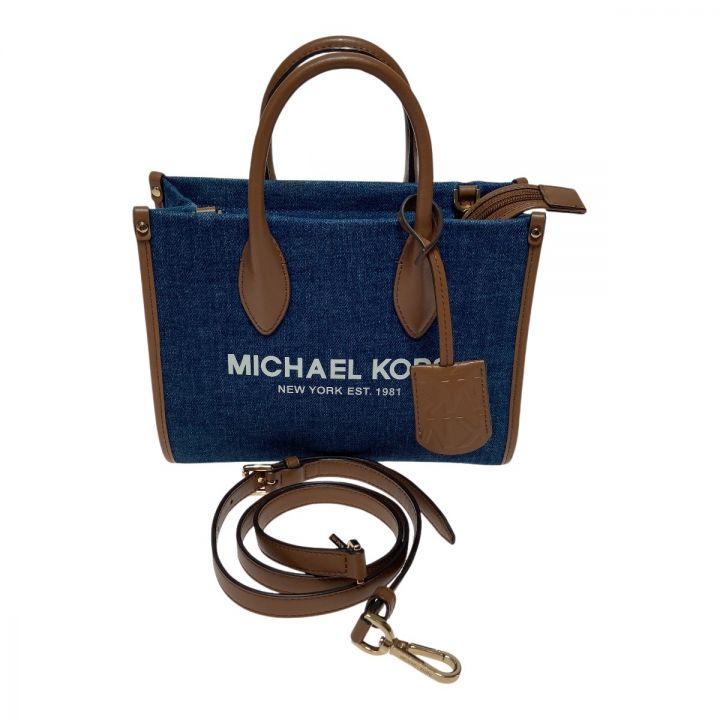 MICHAEL KORS マイケルコース 2WAYショルダーバッグ ハンドバッグ デニム レディース 35F2G7ZC5C  インディゴ｜中古｜なんでもリサイクルビッグバン