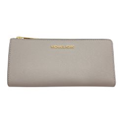◎◎ MICHAEL KORS マイケルコース 財布 長財布 L字ファスナー 35T6GTVE3L グレー Bランク
