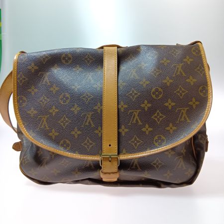  LOUIS VUITTON ルイヴィトン モノグラム ソミュール35 ショルダーバッグ M42254 ブラウン