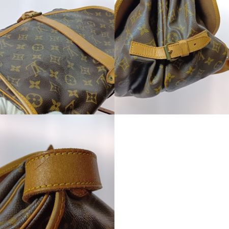  LOUIS VUITTON ルイヴィトン モノグラム ソミュール35 ショルダーバッグ M42254 ブラウン
