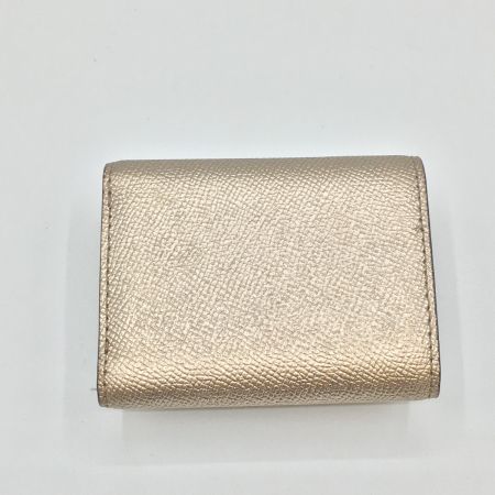  COACH コーチ 3つ折り財布 　ミニサイズ　箱付き メタリック
