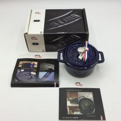 ◎◎ STAUB ストウブ ピコ・ココット 10 cm ラウンド グランブルー 鋳鉄 中古品 Sランク