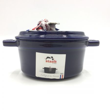 STAUB ストウブ ピコ・ココット 10 cm ラウンド グランブルー 鋳鉄 中古品