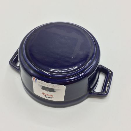  STAUB ストウブ ピコ・ココット 10 cm ラウンド グランブルー 鋳鉄 中古品
