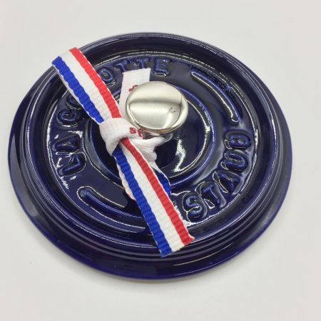  STAUB ストウブ ピコ・ココット 10 cm ラウンド グランブルー 鋳鉄 中古品