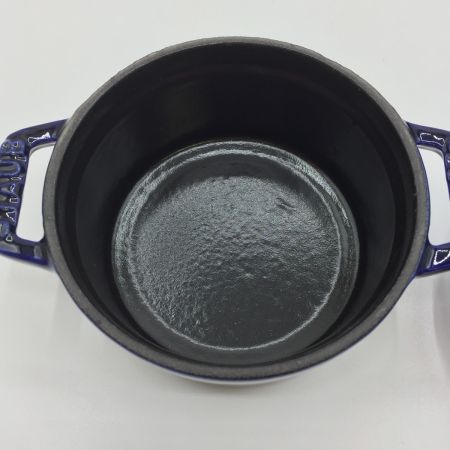  STAUB ストウブ ピコ・ココット 10 cm ラウンド グランブルー 鋳鉄 中古品