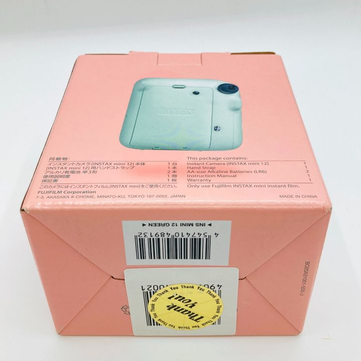 FUJIFILM フジフィルム instax mini 12 チェキ インスタント FUJIFILM フジフィルム instax mini 12 チェキ インスタント