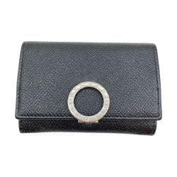 ◎◎ BVLGARI ブルガリ クリップ コインパース コインケース 財布 メンズ ブラック x ブルー Bランク
