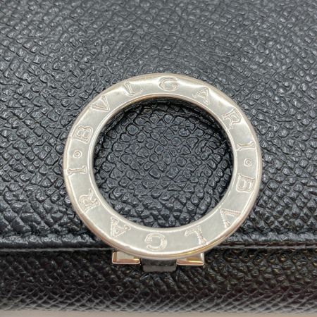  BVLGARI ブルガリ クリップ コインパース コインケース 財布 メンズ ブラック x ブルー