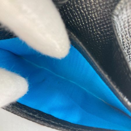  BVLGARI ブルガリ クリップ コインパース コインケース 財布 メンズ ブラック x ブルー