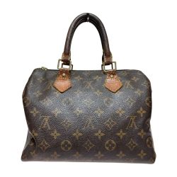 ◎◎ LOUIS VUITTON ルイヴィトン モノグラム スピーディ25 ハンドバッグ ジップ引き手・ハンドル根革破損 M41528 ブラウン Cランク