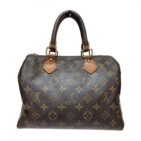  LOUIS VUITTON ルイヴィトン モノグラム スピーディ25 ハンドバッグ ジップ引き手・ハンドル根革破損 M41528 ブラウン