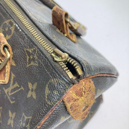  LOUIS VUITTON ルイヴィトン モノグラム スピーディ25 ハンドバッグ ジップ引き手・ハンドル根革破損 M41528 ブラウン