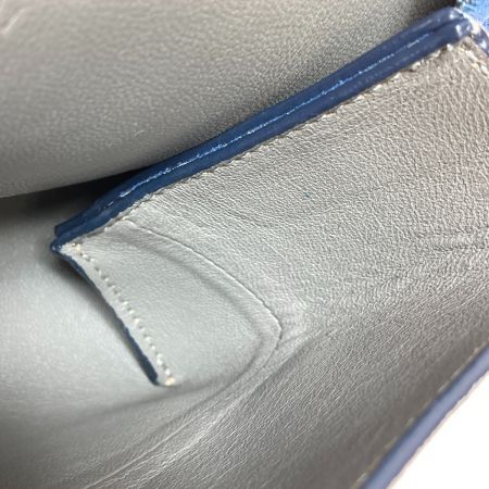  CELINE セリーヌ オールソフト ポーチ ネイビー x ブラック x グレー