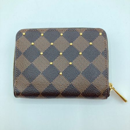 LOUIS VUITTON ルイヴィトン ダミエ ジッピーコインパース スタッズ ローズバレリーヌ コインケース 財布 N60250 ブラウン x  ピンク｜中古｜なんでもリサイクルビッグバン