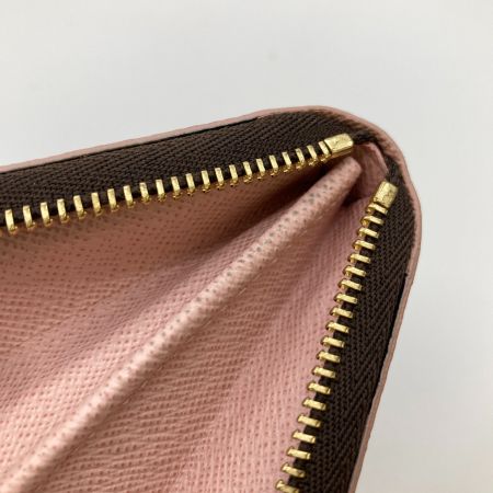  LOUIS VUITTON ルイヴィトン ダミエ ジッピーコインパース スタッズ ローズバレリーヌ コインケース 財布 N60250 ブラウン x ピンク