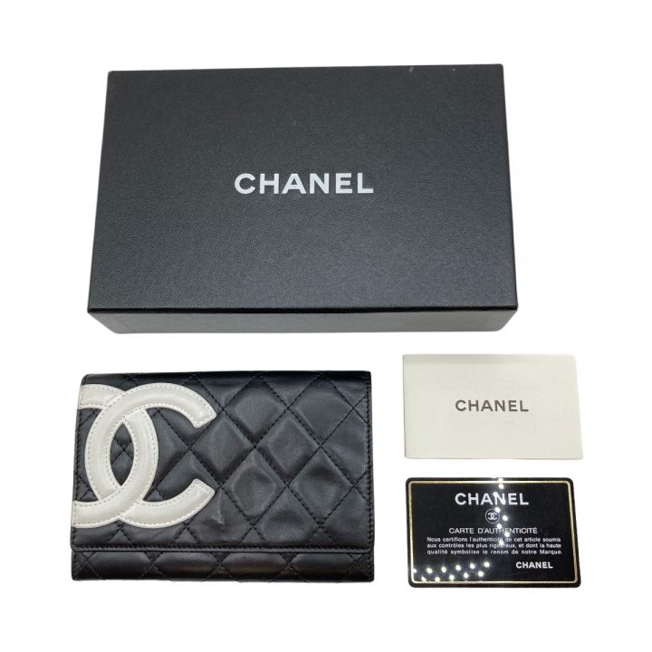 中古】 CHANEL シャネル 2つ折り財布 財布 ココマーク 箱・ギャラン ...