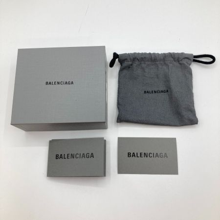  BALENCIAGA バレンシアガ ペーパーミニウォレット 3つ折り財布 箱・布袋付 391446 ブラック