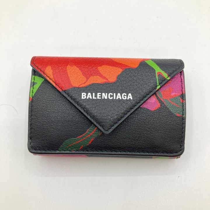 正規品，新作 【人気】バレンシアガ 二つ折り財布 シルバー レザー