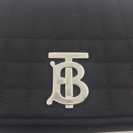 BURBERRY バーバリー キルティング TB チェーン ショルダースモール ローラバッグ  ブラック 中古品