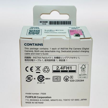  FUJIFILM フジフィルム インスタントカメラ チェキ instax Pal ピスタチオグリーン