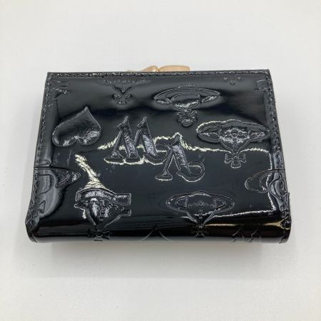  Vivienne Westwood ヴィヴィアン・ウエストウッド 3つ折り財布 エナメル がま口 箱付 13VV110 ブラック
