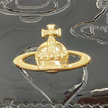  Vivienne Westwood ヴィヴィアン・ウエストウッド 3つ折り財布 エナメル がま口 箱付 13VV110 ブラック