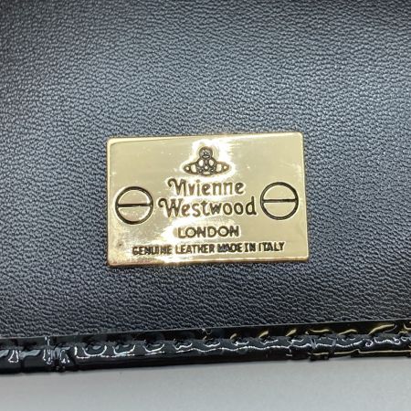  Vivienne Westwood ヴィヴィアン・ウエストウッド 3つ折り財布 エナメル がま口 箱付 13VV110 ブラック