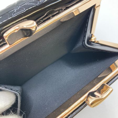  Vivienne Westwood ヴィヴィアン・ウエストウッド 3つ折り財布 エナメル がま口 箱付 13VV110 ブラック