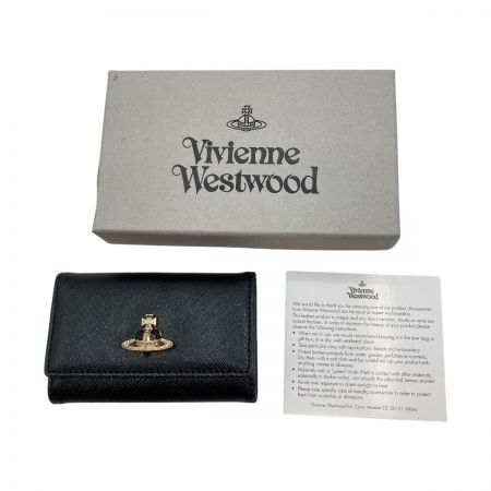  Vivienne Westwood ヴィヴィアン・ウエストウッド サフィアーノ キーケース 4連 箱付 51020001-L0040 ブラック