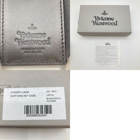  Vivienne Westwood ヴィヴィアン・ウエストウッド サフィアーノ キーケース 4連 箱付 51020001-L0040 ブラック