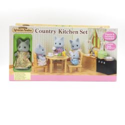 ◎◎  シルバニアファミリー　カントリーキッチンセット　グレーネコお母さん 未開封 Nランク
