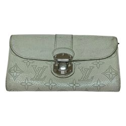 ◎◎ LOUIS VUITTON ルイヴィトン マヒナ ポルトフォイユ・イリス M58134 使用感・ダメージ多 M58134 ホワイト Cランク