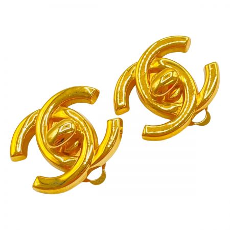  CHANEL シャネル ココマーク 96A イヤリング ターンロック ゴールド 箱付